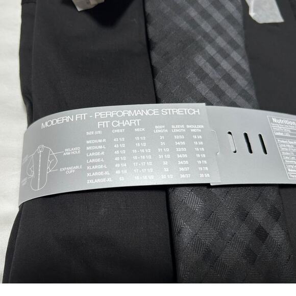 Nick Graham Mens Black Stretch Shirt Tie Set Modern Fit 2XL (18 - 18.5) 36/37 - Picture 5 of 5
